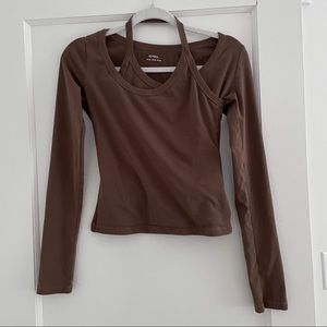 Brown long sleeve shirt
